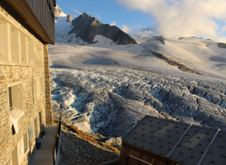 Vue sur le glacier