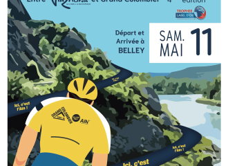 Affiche Cyclosportive Aindinoise entre Belley et Grand Colombier 2024