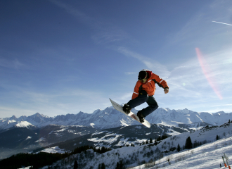 snowboard saut
