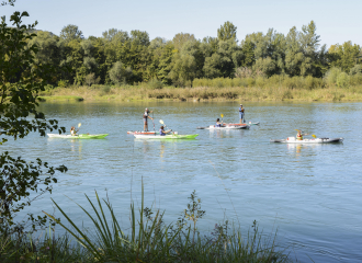 Kayak, canoë ou stand-up Paddle sur le Rhône sauvage - Scolaires et groupes d'enfants