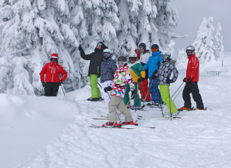 Cours collectif de ski alpin