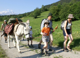 Hiking with donkeys in Aussois