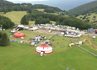 Vue aérienne du festival