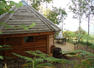 Cabane vue extérieure