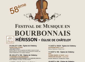 58ème Festival de Musique en Bourbonnais : duo Claire-Marie Le Guay et François Salque