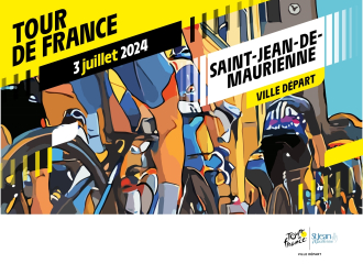 Visuel Tour de France, Saint-Jean-de-Maurienne, ville départ de la 5ème étape