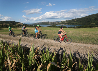 VTT vue lac de Paladru