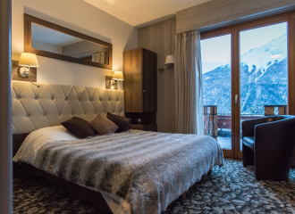 Chambre avec balcon - hôtel du Soleil à Aussois