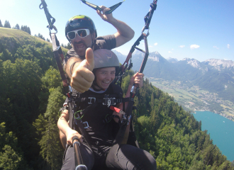 vol parapente découverte enfant lac d'Annecy